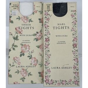 Knee-High Tights Barely There Ultra Sheer Wh & Opaque Marl Grey Lot of 2 Sm New